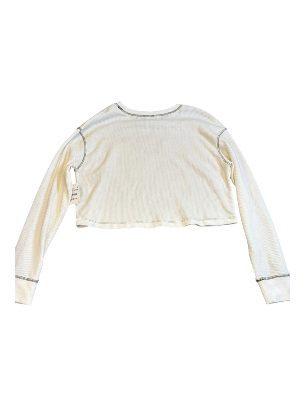 Abound Ivory Crop Top Women's Medium NWT Cream Neutral Cropped Knit Shirt